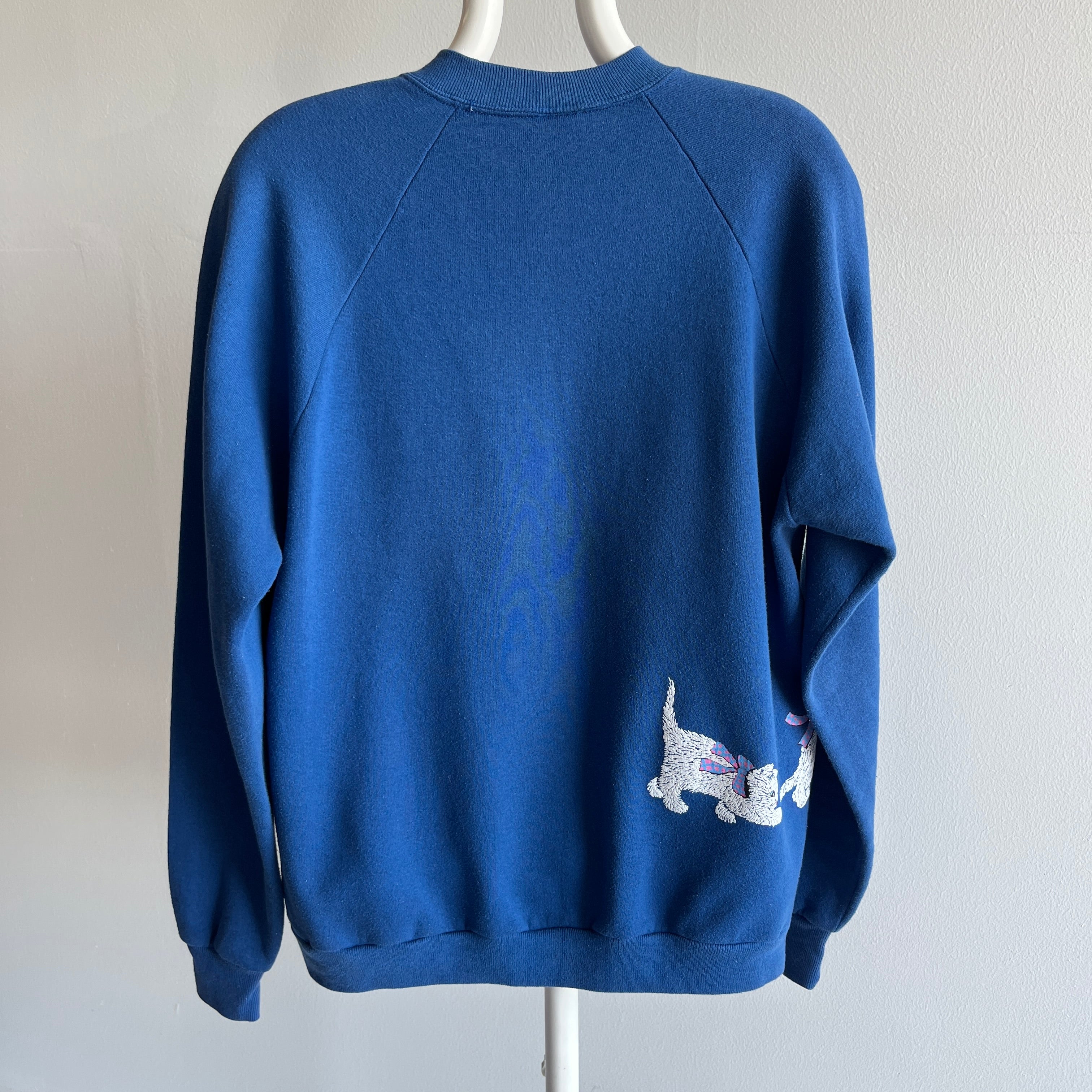 1980s Cats and Ribbons Wrap Around Sweatshirt - OMG