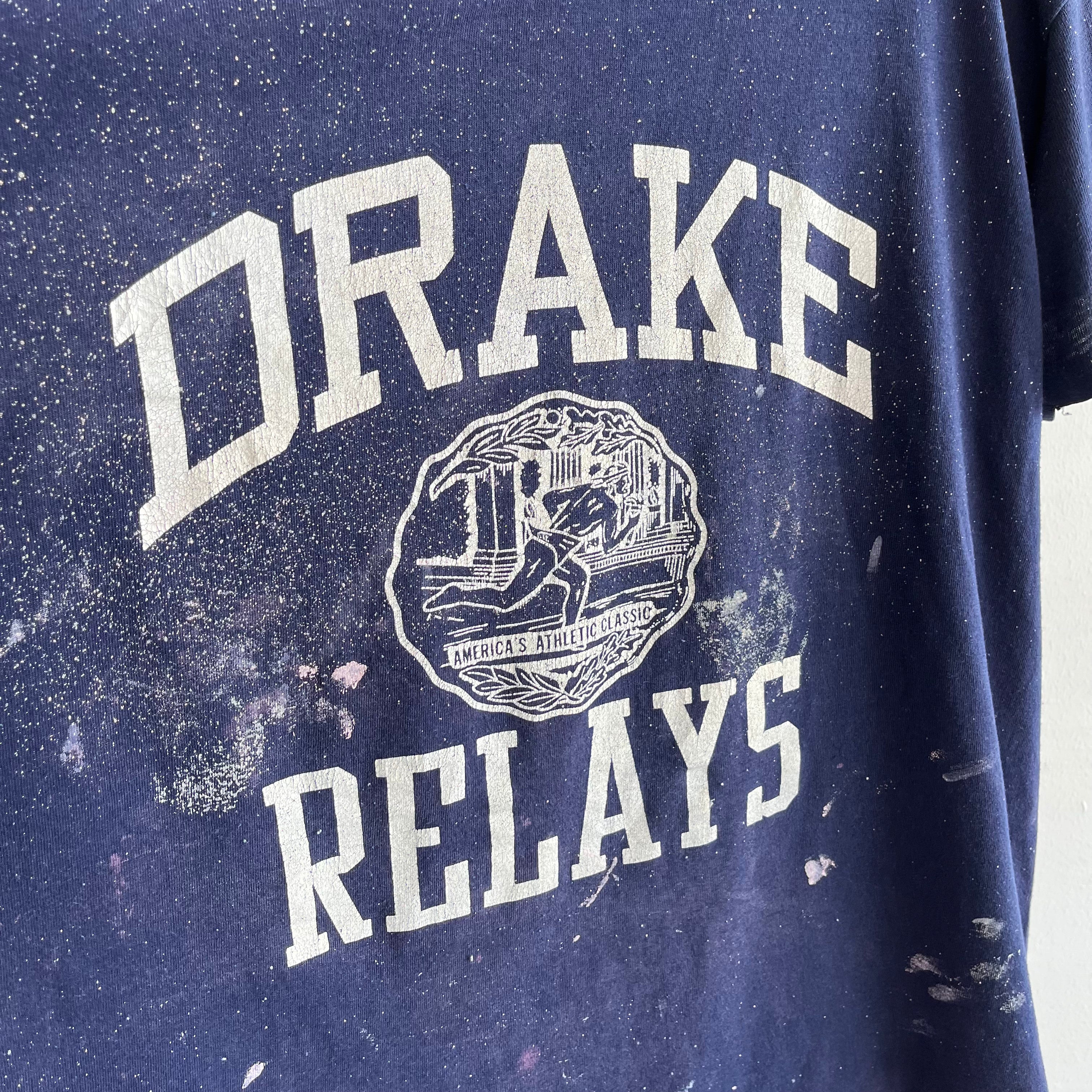 1970s Drake Relay Epically Paint Splattered T-Shirt by RUSSELL!!!!!!!!