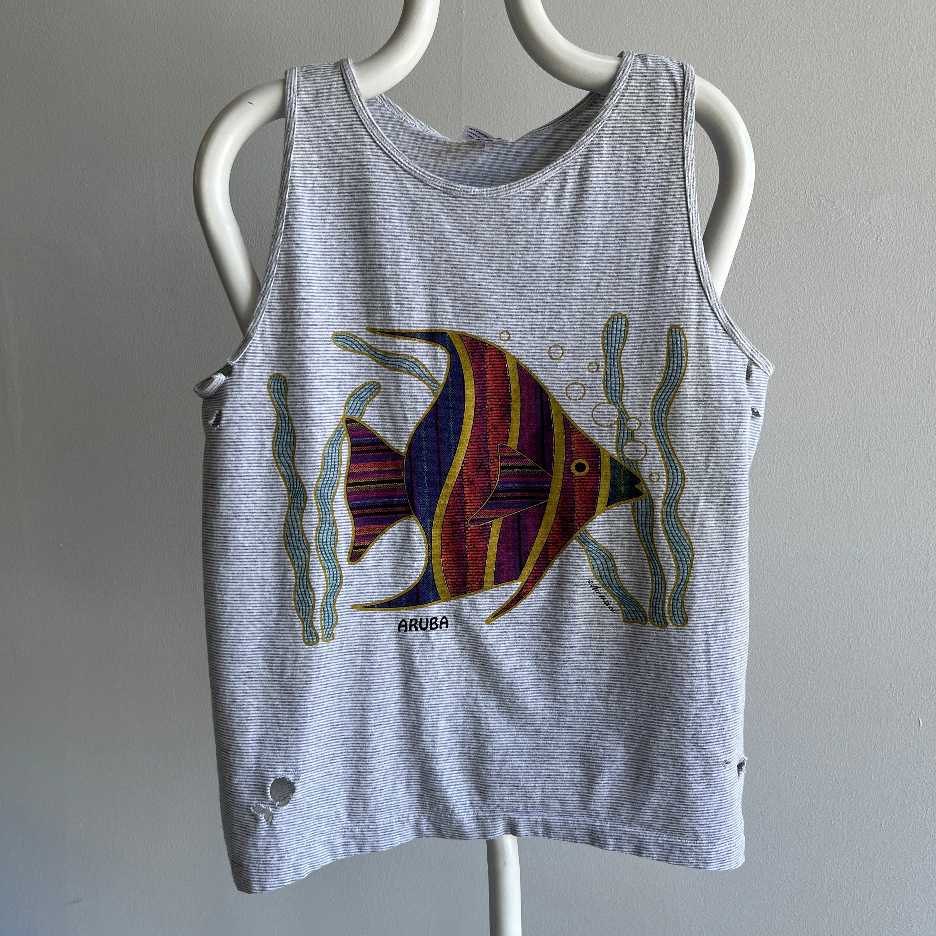 1980s Aruba Fish, Beat Up and Also Not, Tank Top