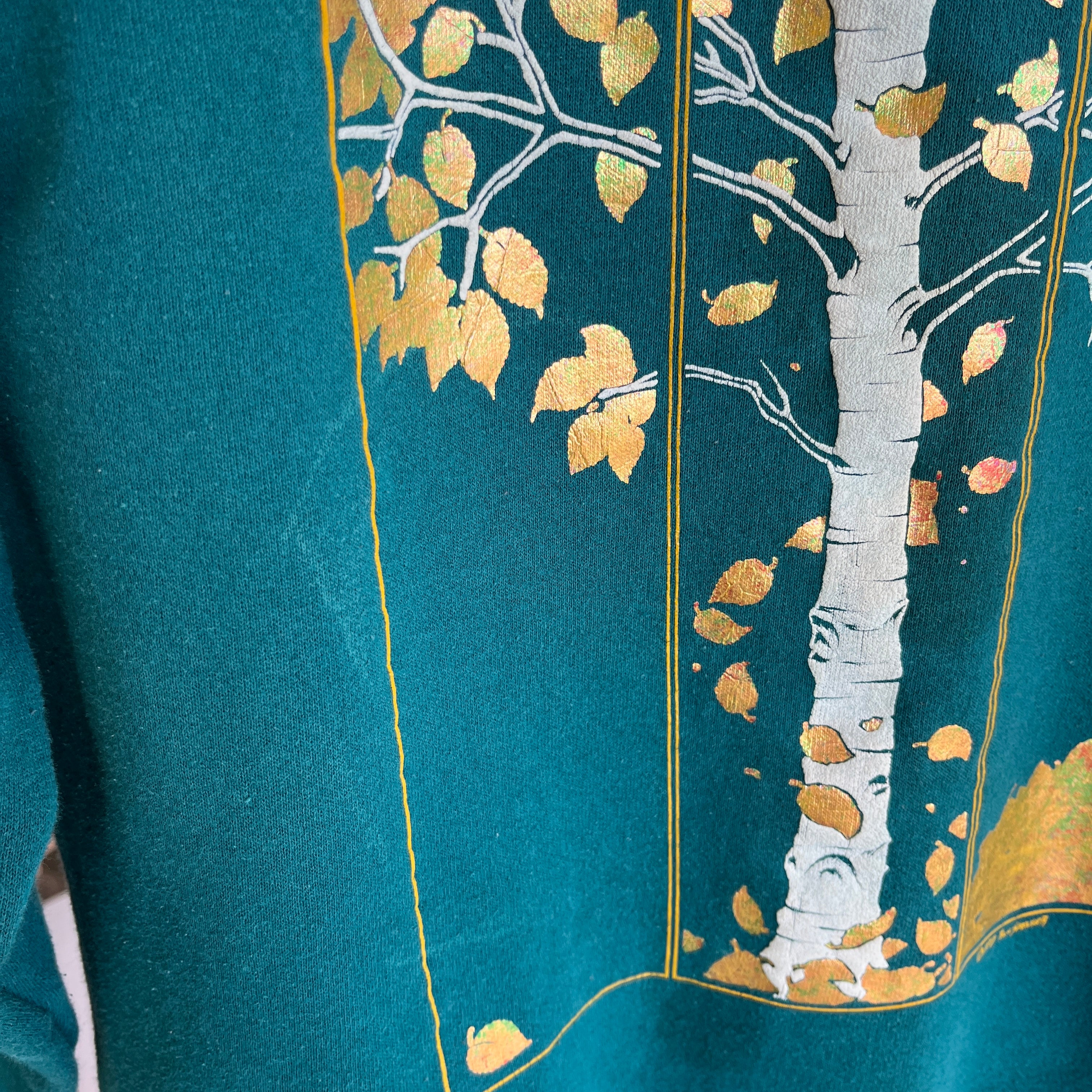 1980s Gold Leaf Tree Sweatshirt