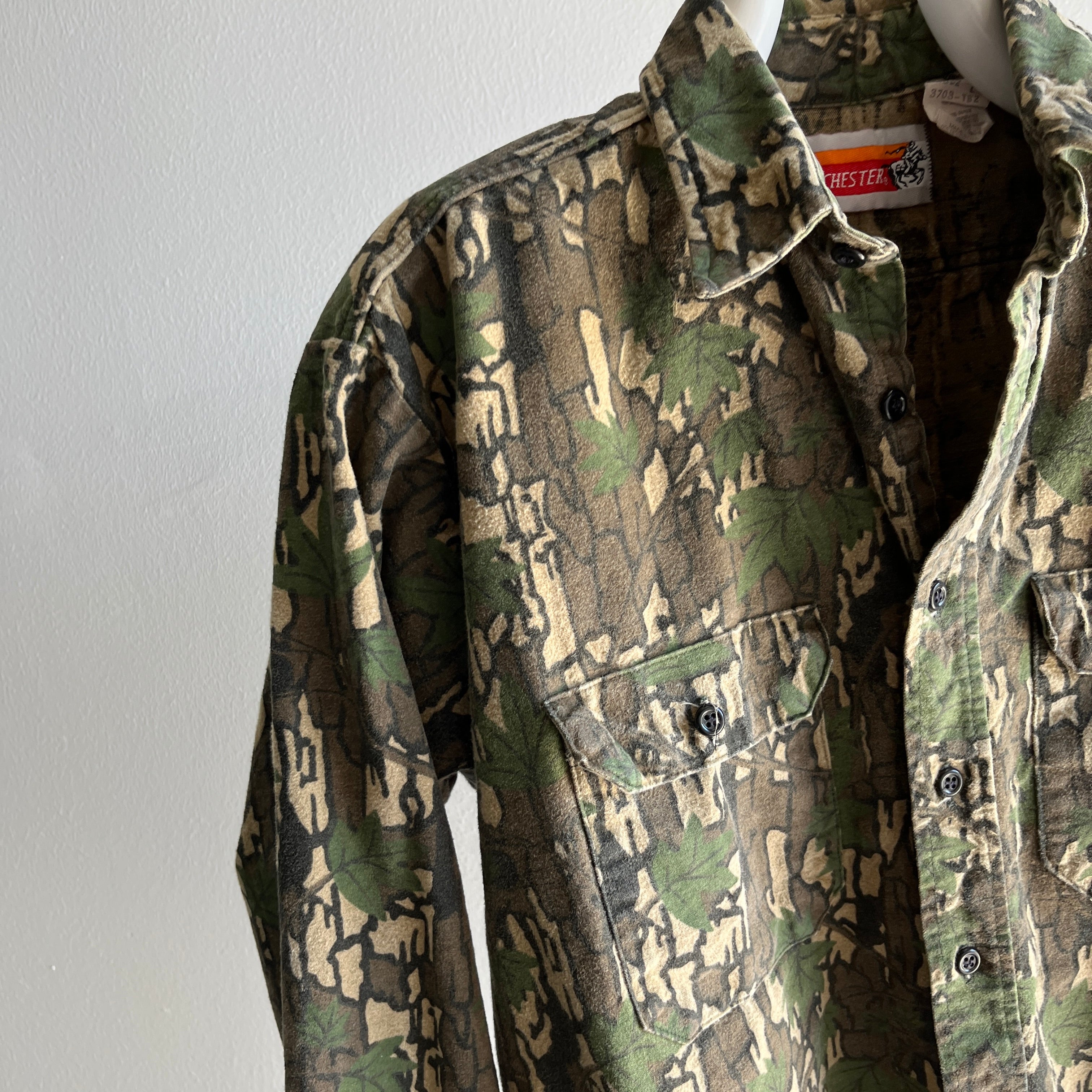 1980/90s Tree Camo Structured Camo Flannel by Winchester