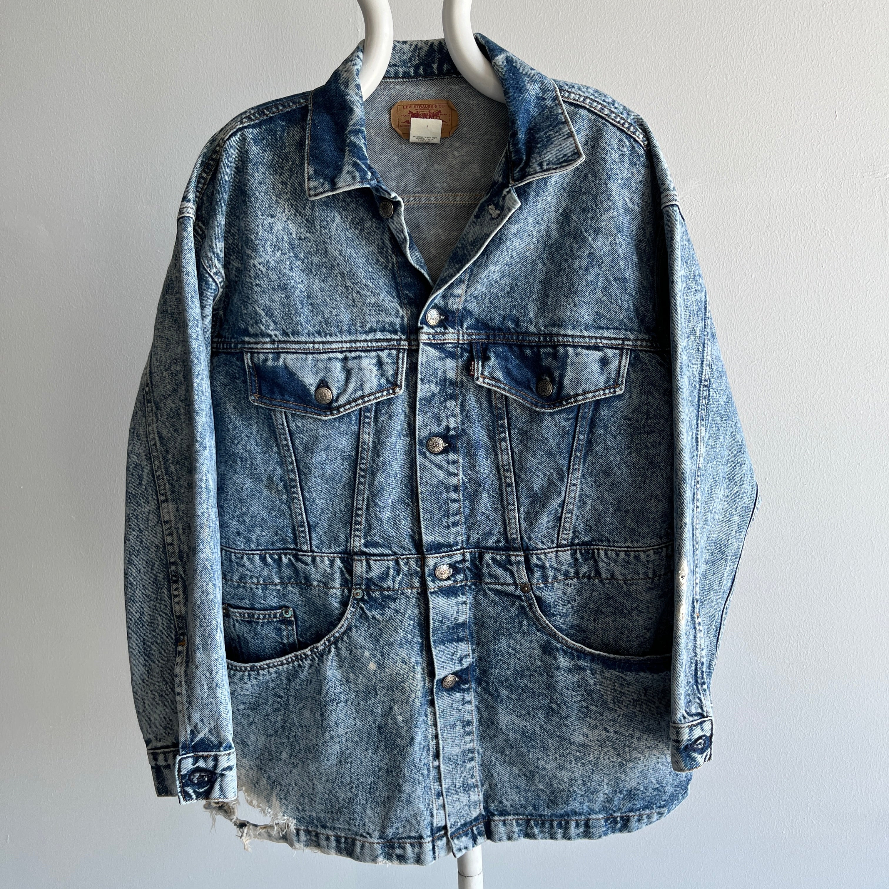 1980/90s Thrashed American Made Levi's Acid Wash Denim 