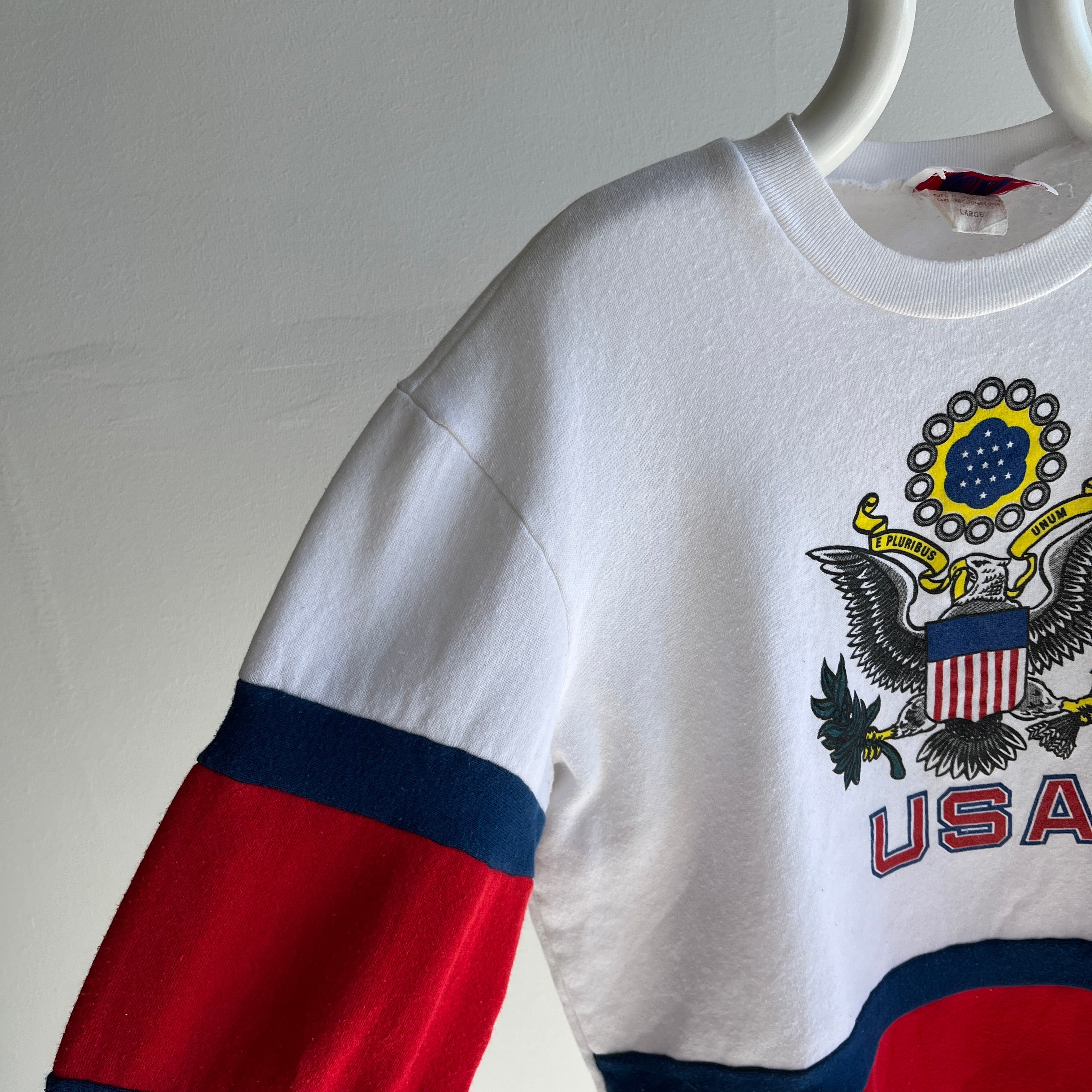 1980s USA Color Block Sweatshirt