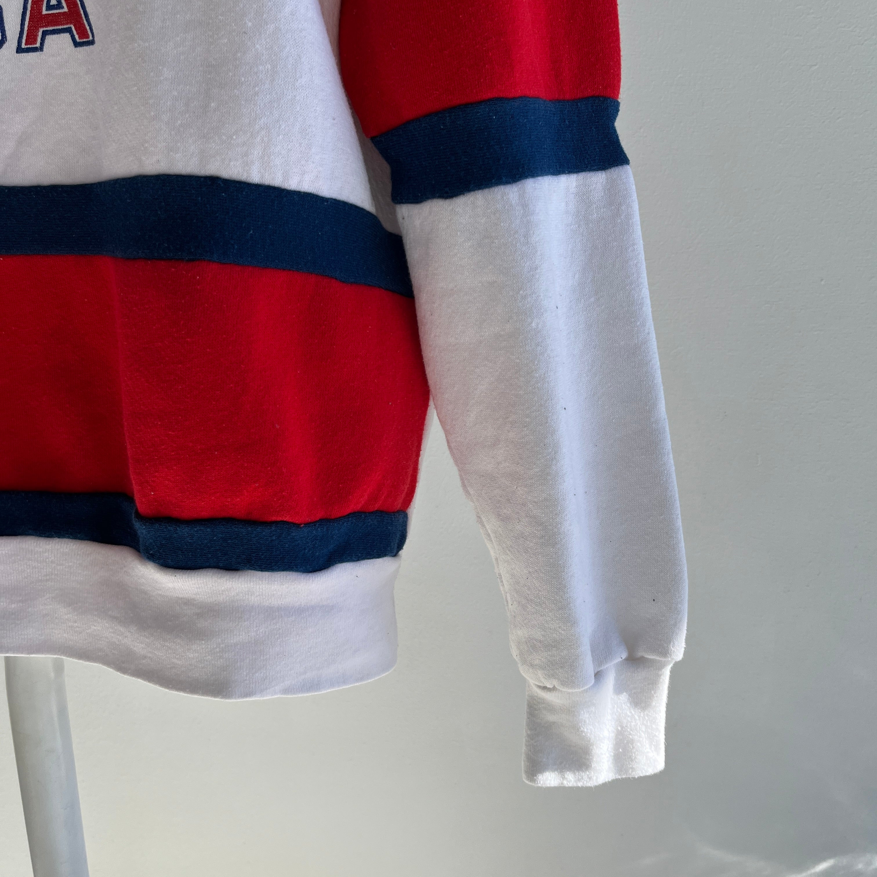 1980s USA Color Block Sweatshirt