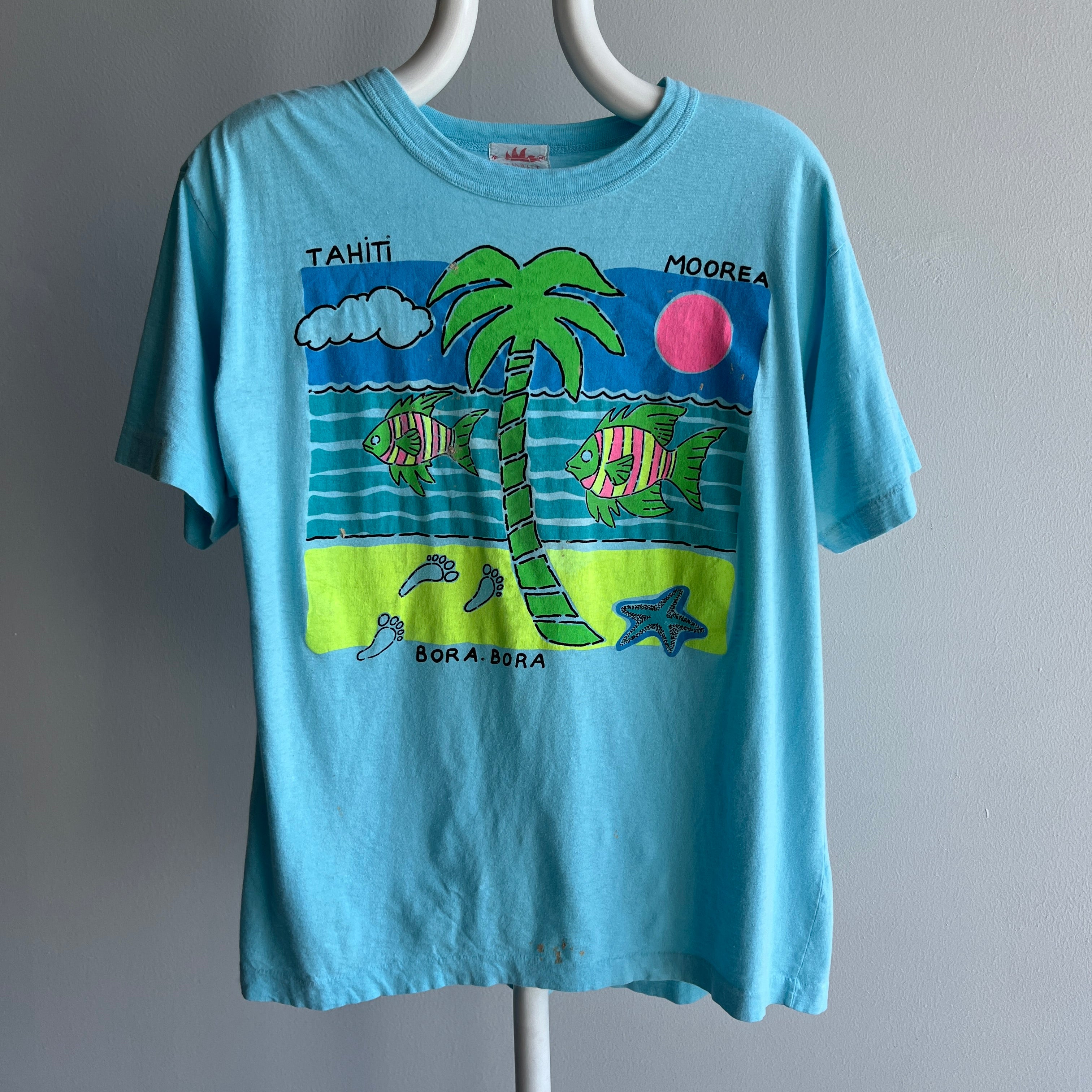 1980/90s Tahiti, Moorea, Bora-Bora Tourist T-Shirt