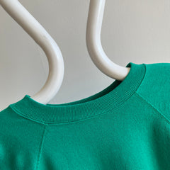 1980s Never Worn? Soft and Cozy Green Raglan by Pannill