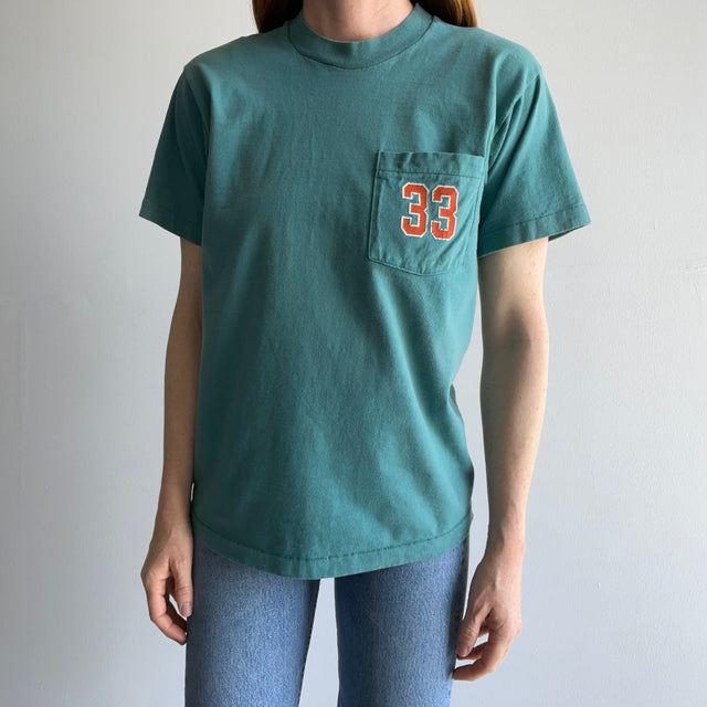 1980/90s No 33 Pocket T-Shirt - Miami Dolphins??