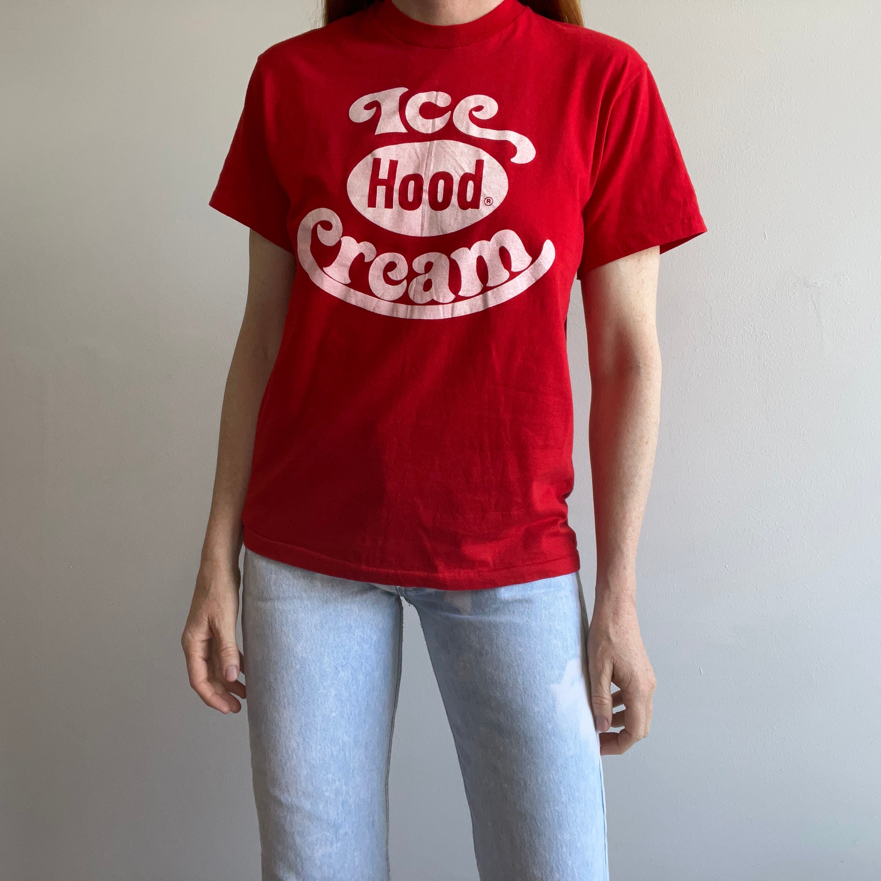 1970/80s Hood Ice Cream Front and Back T-Shirt - So Classic