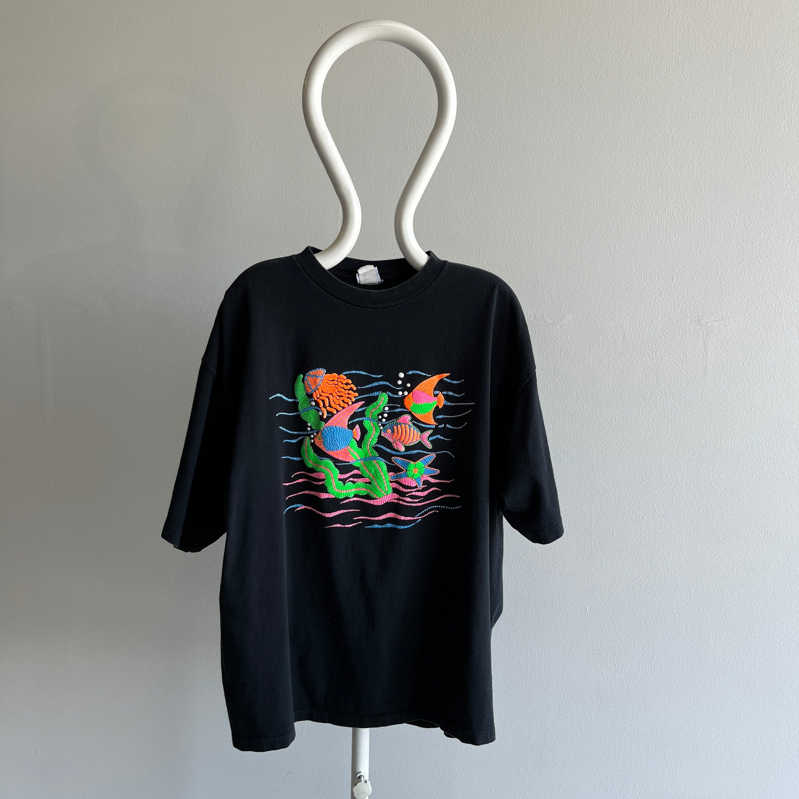 1980s Neon Fish Cotton T-Shirt