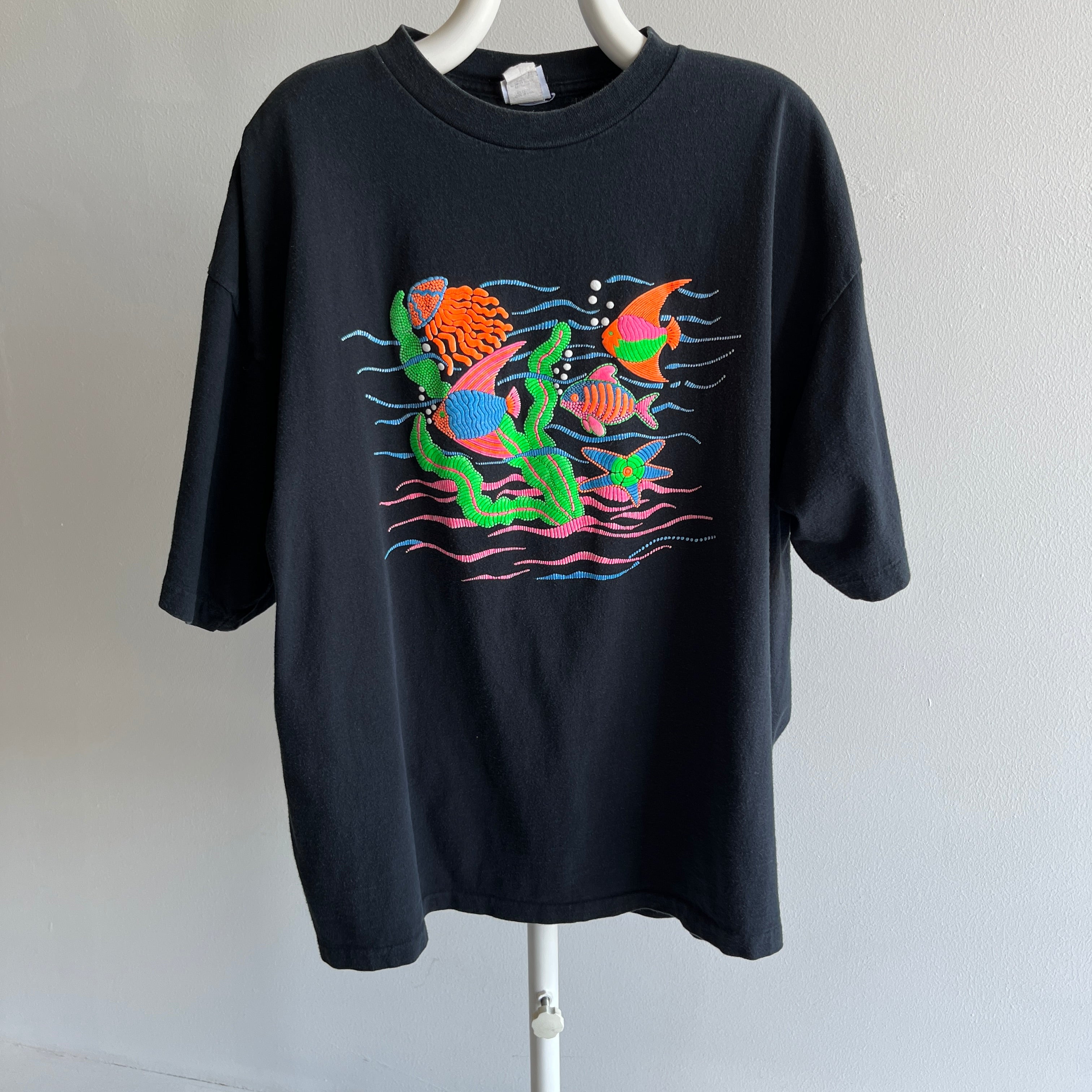 1980s Neon Fish Cotton T-Shirt