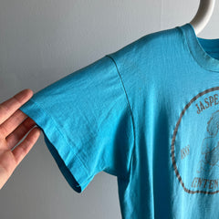 1988 Jasper, Minnesota Centennial Thin and Slouchy Single Stitch T-Shirt with a Cute Little Fellow