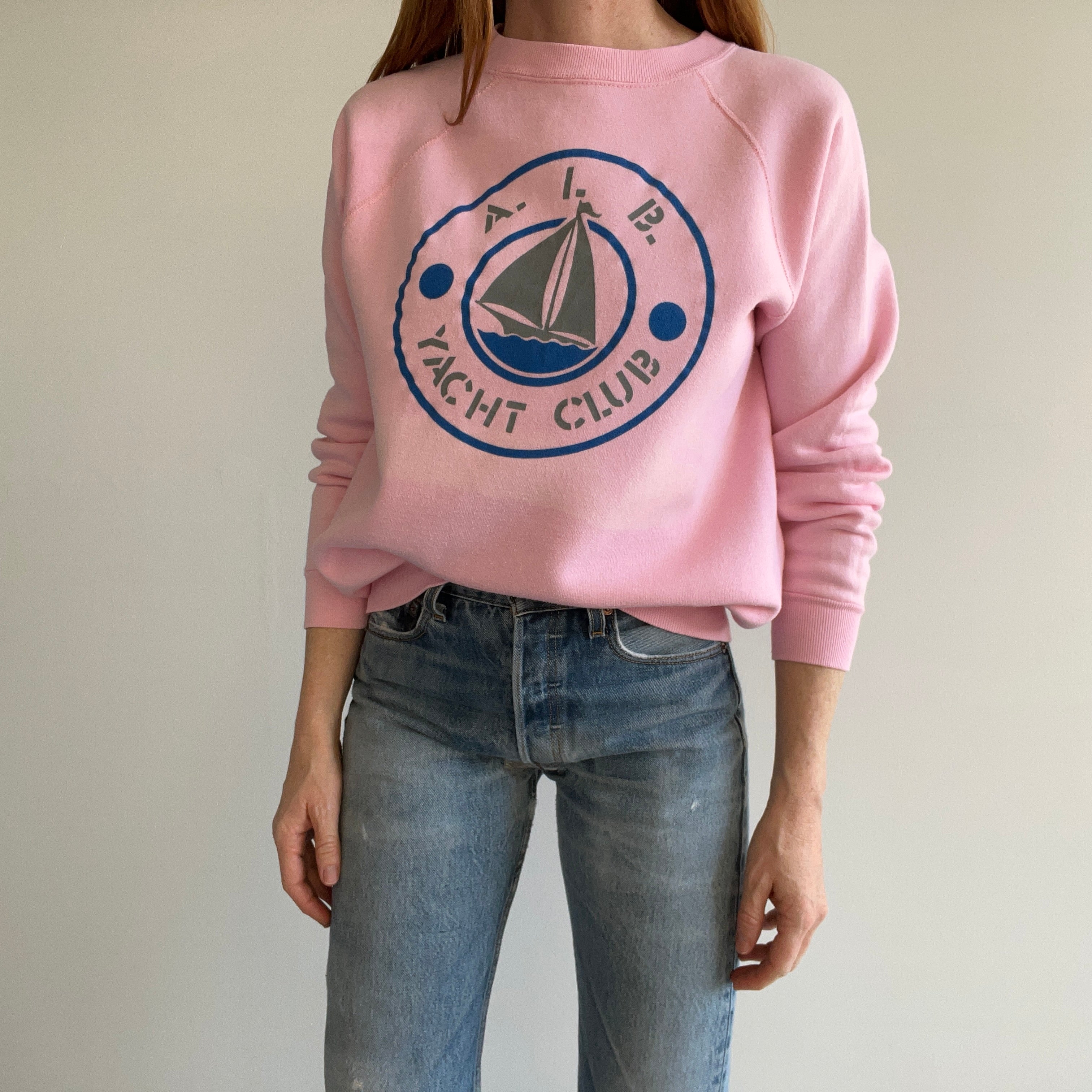 1980s A. I. B. Yacht Club Sun Faded Sweatshirt