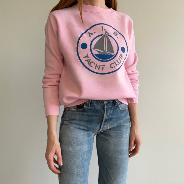 1980s A. I. B. Yacht Club Sun Faded Sweatshirt