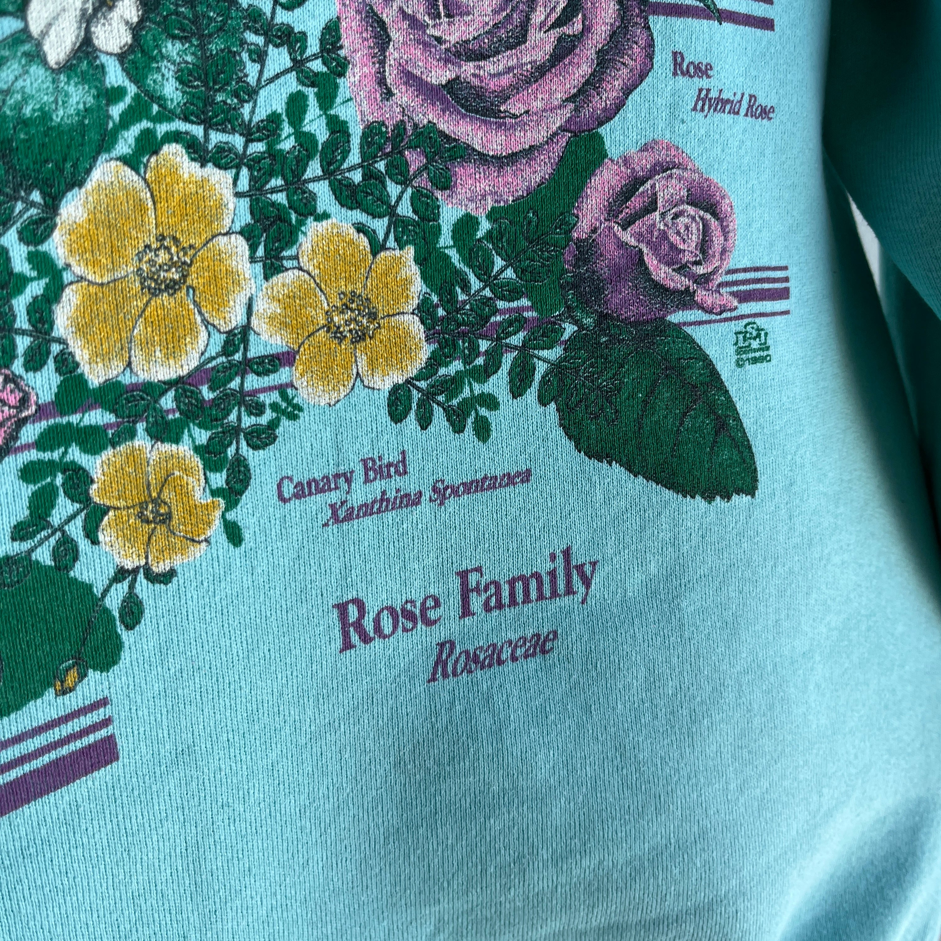 1990 The Rose Family Sweatshirt with Staining