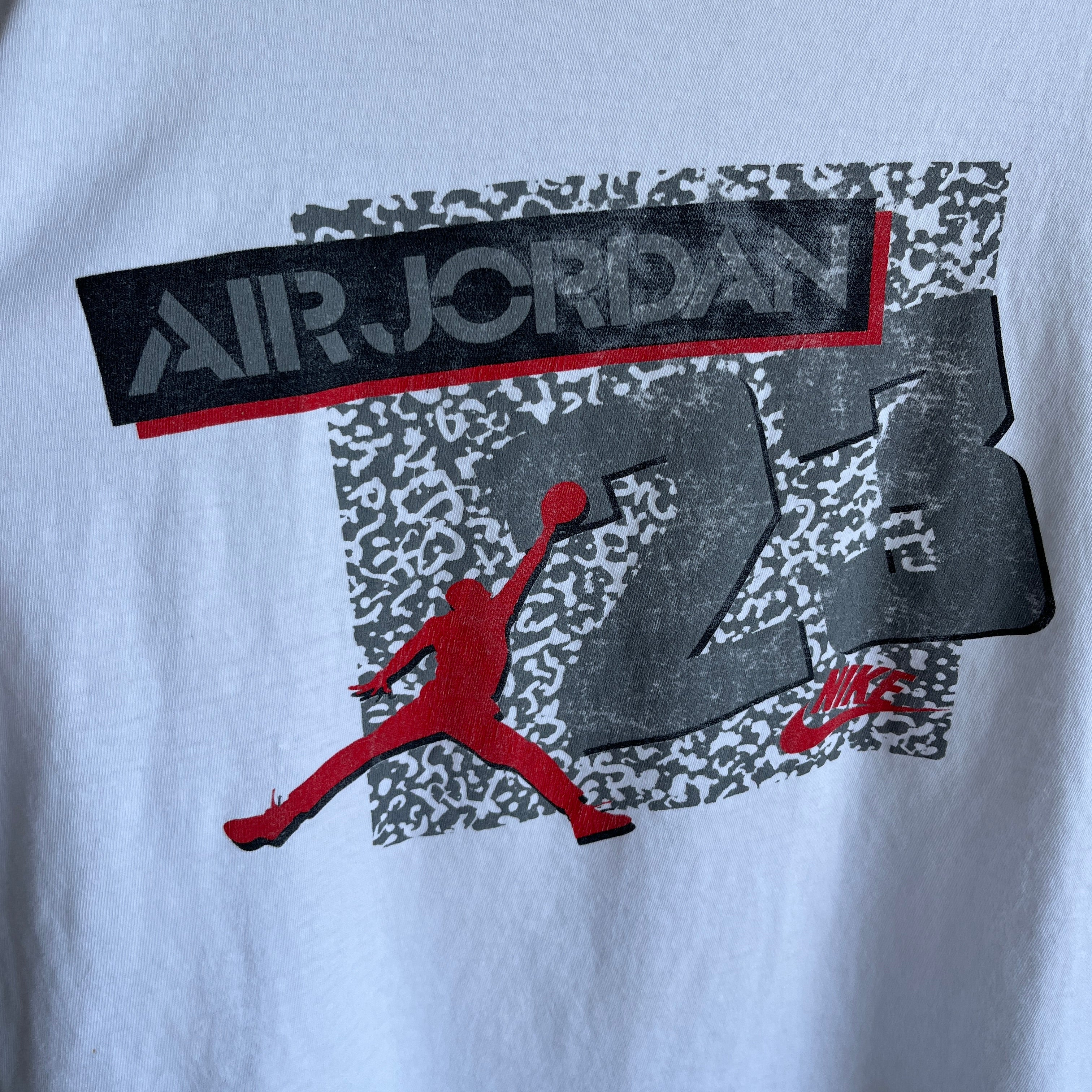 1990s (Early) USA Made Nike Air Jordan Perfectly Worn T-Shirt - Highly Collectible