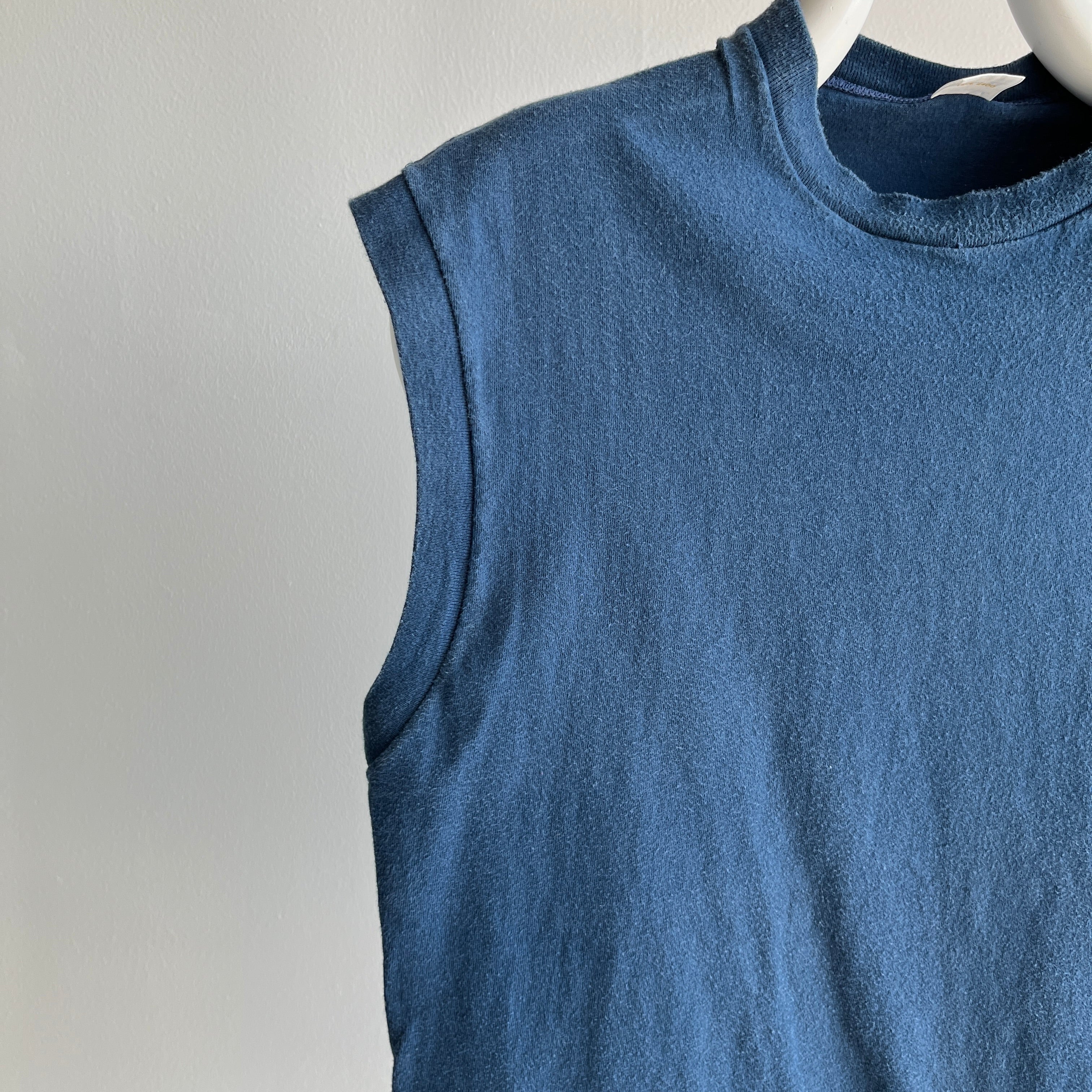 1980s Medium Weight Cotton Muscle Tank Top