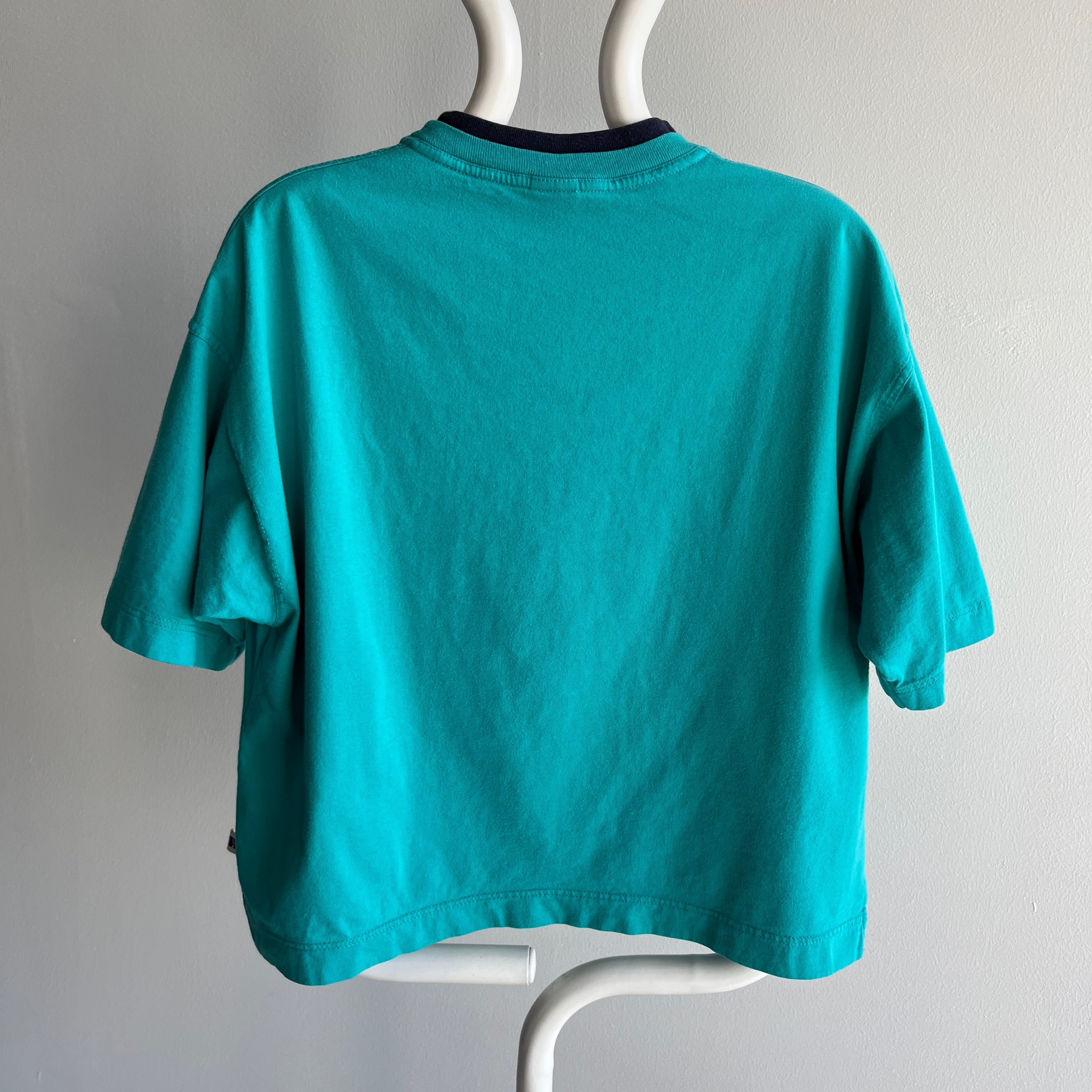 1980/90s Russell Brand Two Tone Collar Cotton T-Shirt - SO GOOD