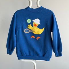 1980s DIY Tennis Duck Applique Sweatshirt by Sportswear