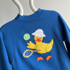 1980s DIY Tennis Duck Applique Sweatshirt by Sportswear