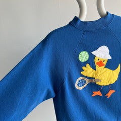 1980s DIY Tennis Duck Applique Sweatshirt by Sportswear