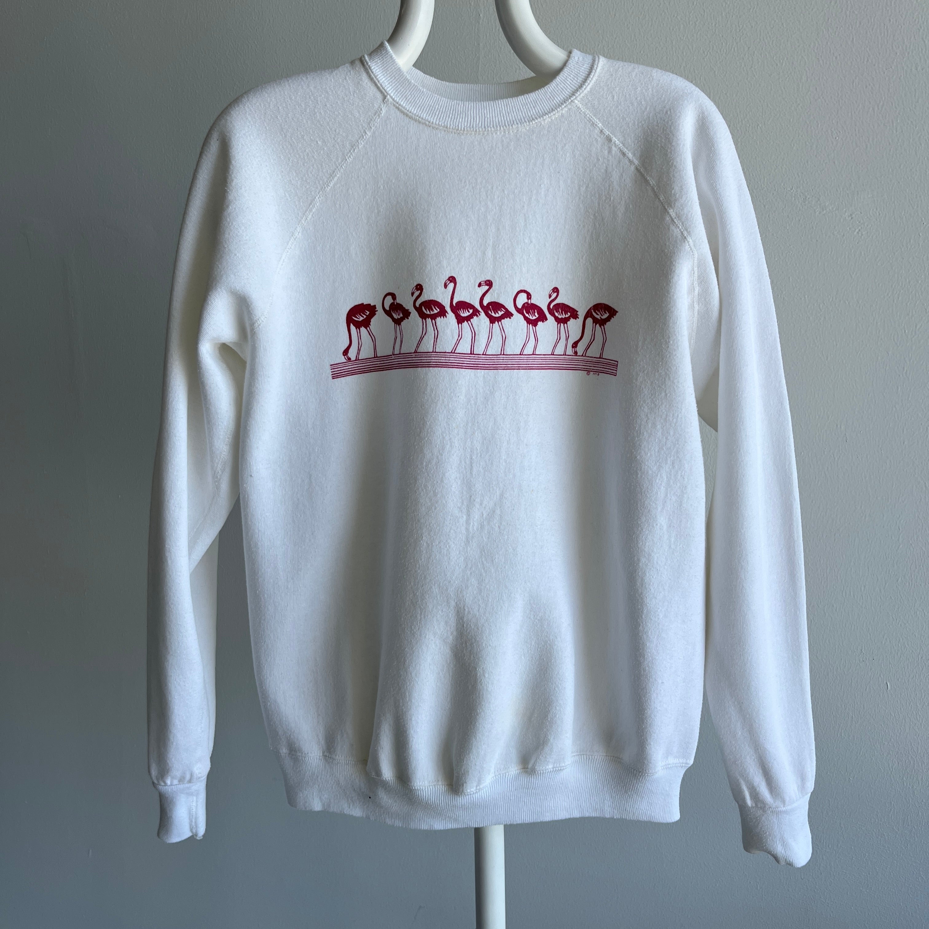 1980s Flamboyance (What a Group of Flamingos is Called) Sweatshirt