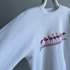 1980s Flamboyance (What a Group of Flamingos is Called) Sweatshirt