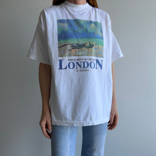 1992 Parliament by Night LONDON - impressionist cotton t-shirt