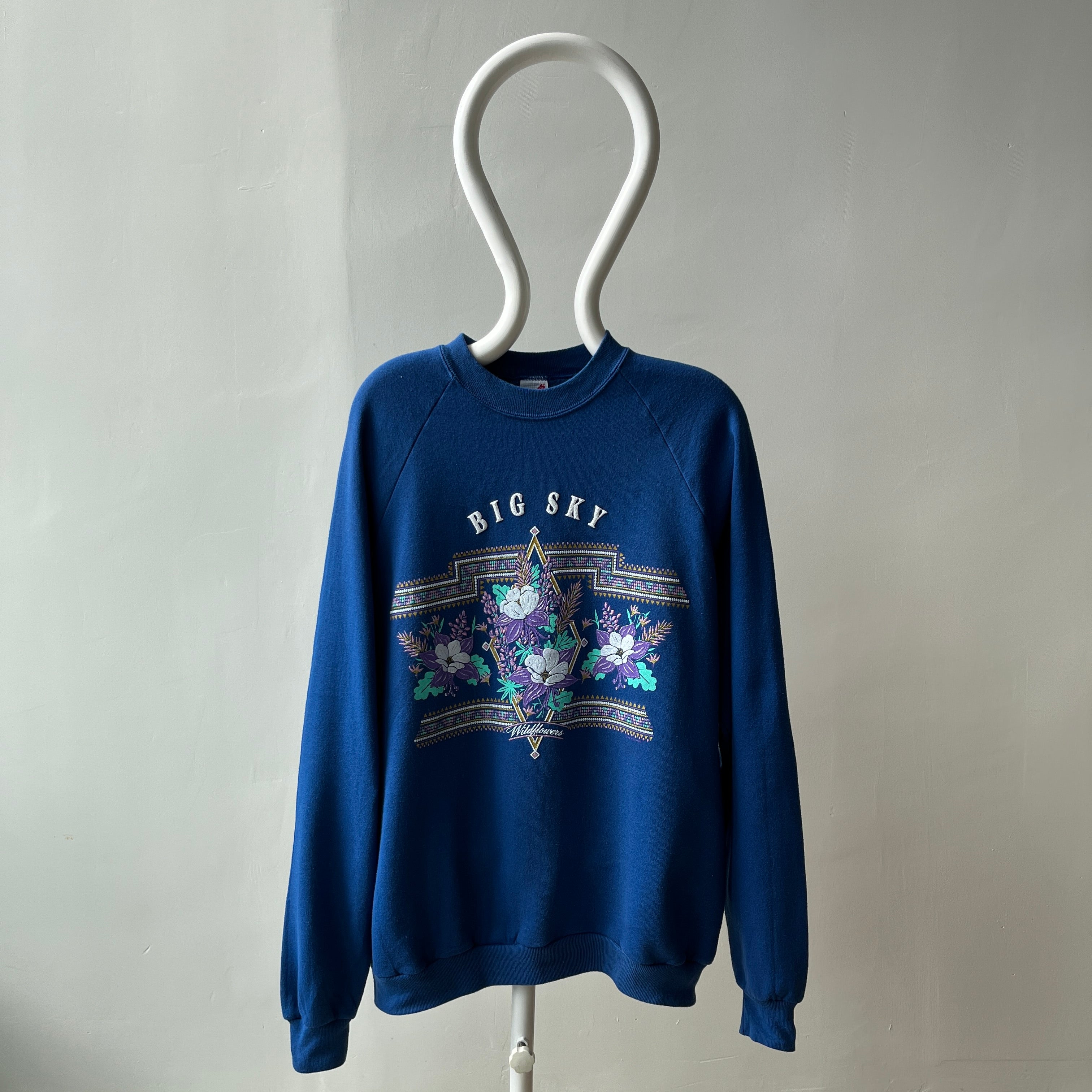 1994 Big Sky Wildflowers Sweatshirt - Very 90s Grandma Chic