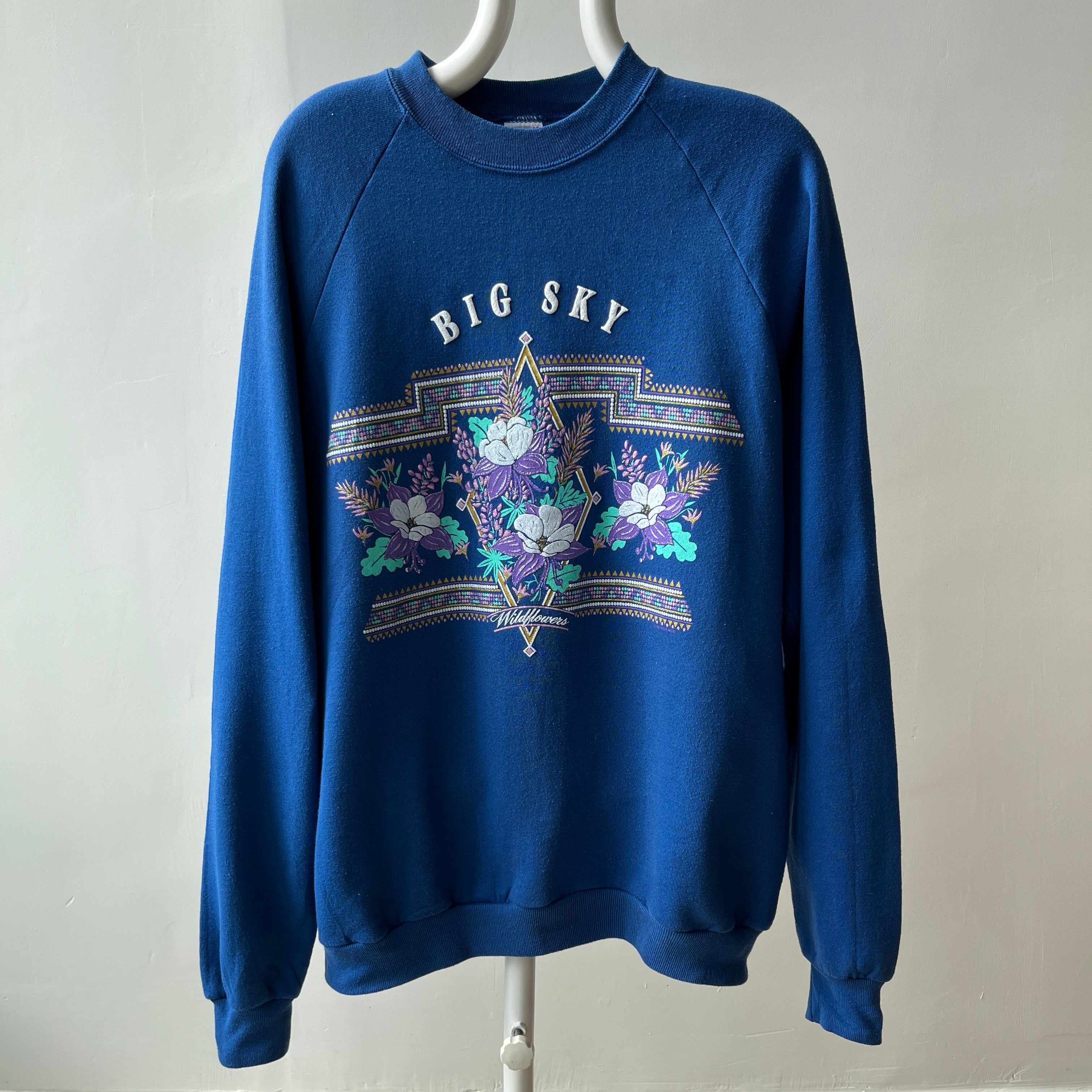 1994 Big Sky Wildflowers Sweatshirt - Very 90s Grandma Chic