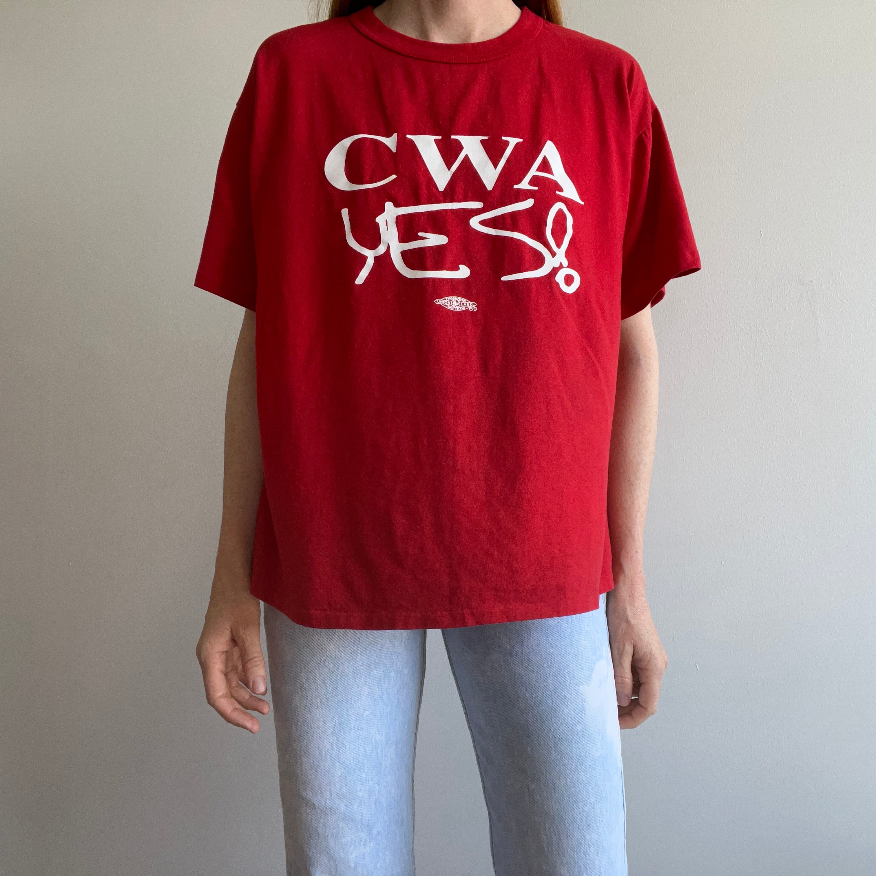 1970s Communications Workers of America Union CWA Yes! T-Shirt