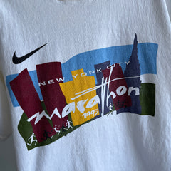 1995 USA Nike Brand NYC Marathon Front and Back T-Shirt