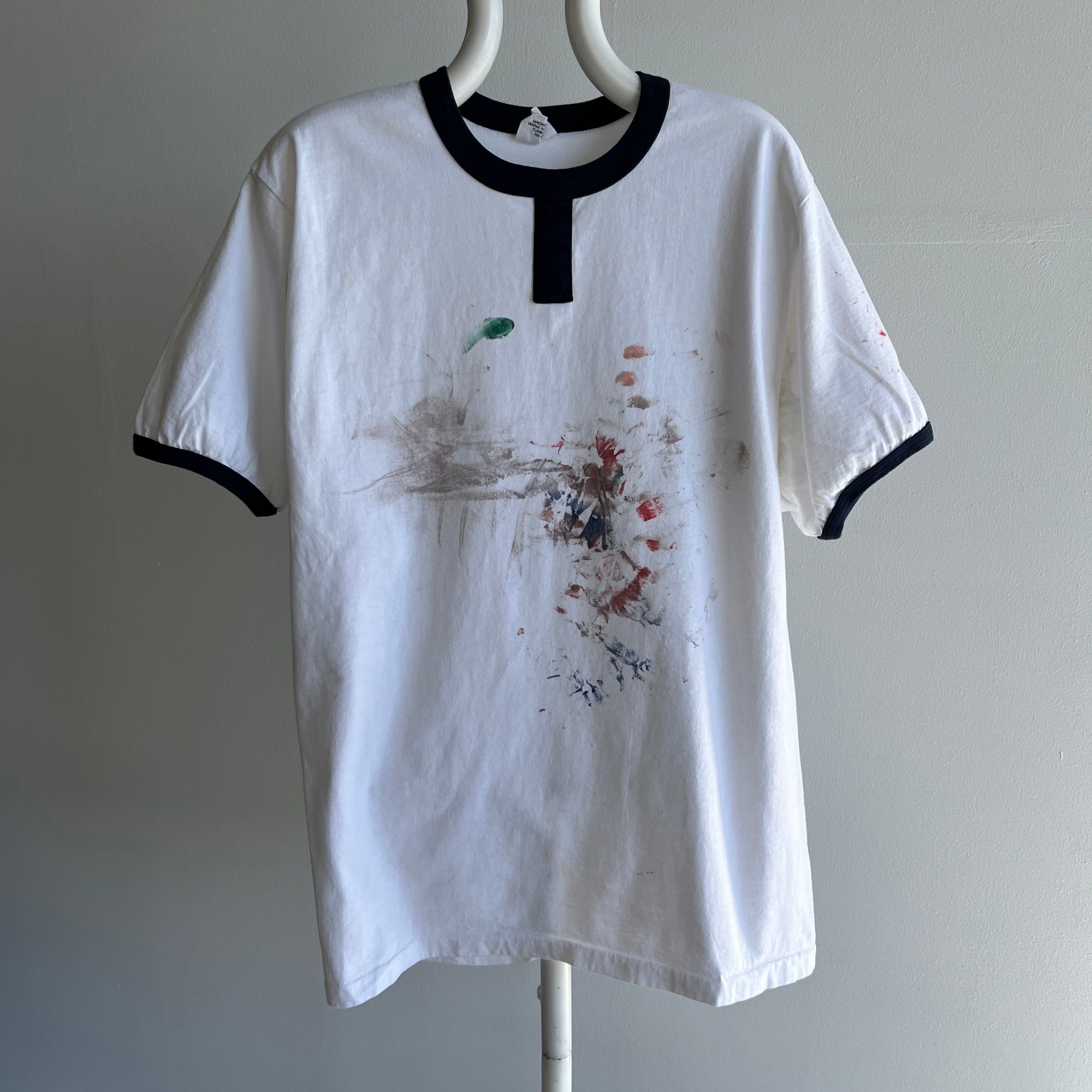 1990s Very Paint and Other Stained Ring Tee