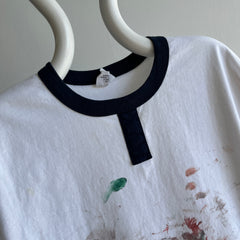 1990s Very Paint and Other Stained Ring Tee