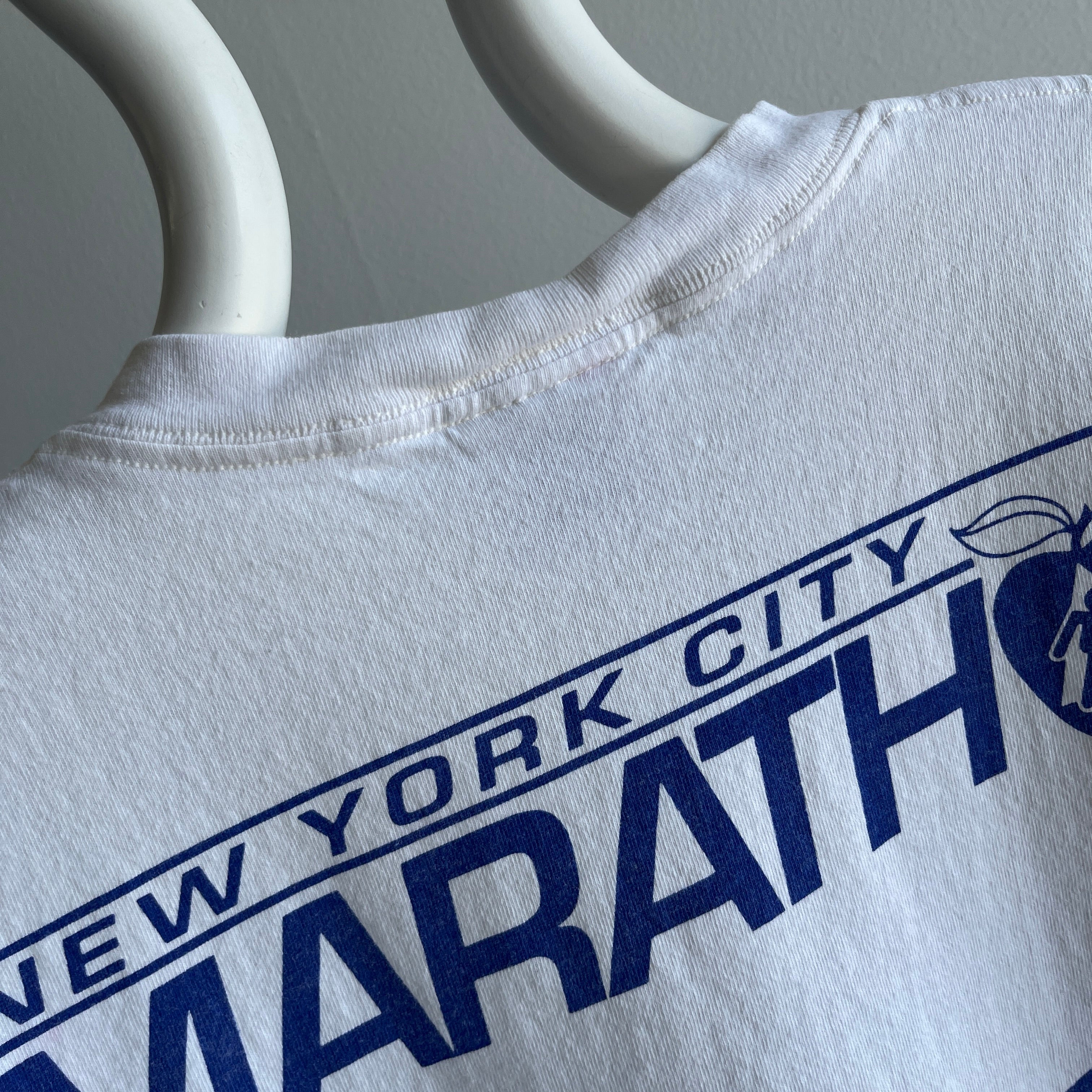 1995 USA Nike Brand NYC Marathon Front and Back T-Shirt
