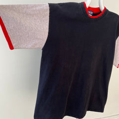 T-shirt teinté de peinture noire vierge des années 00