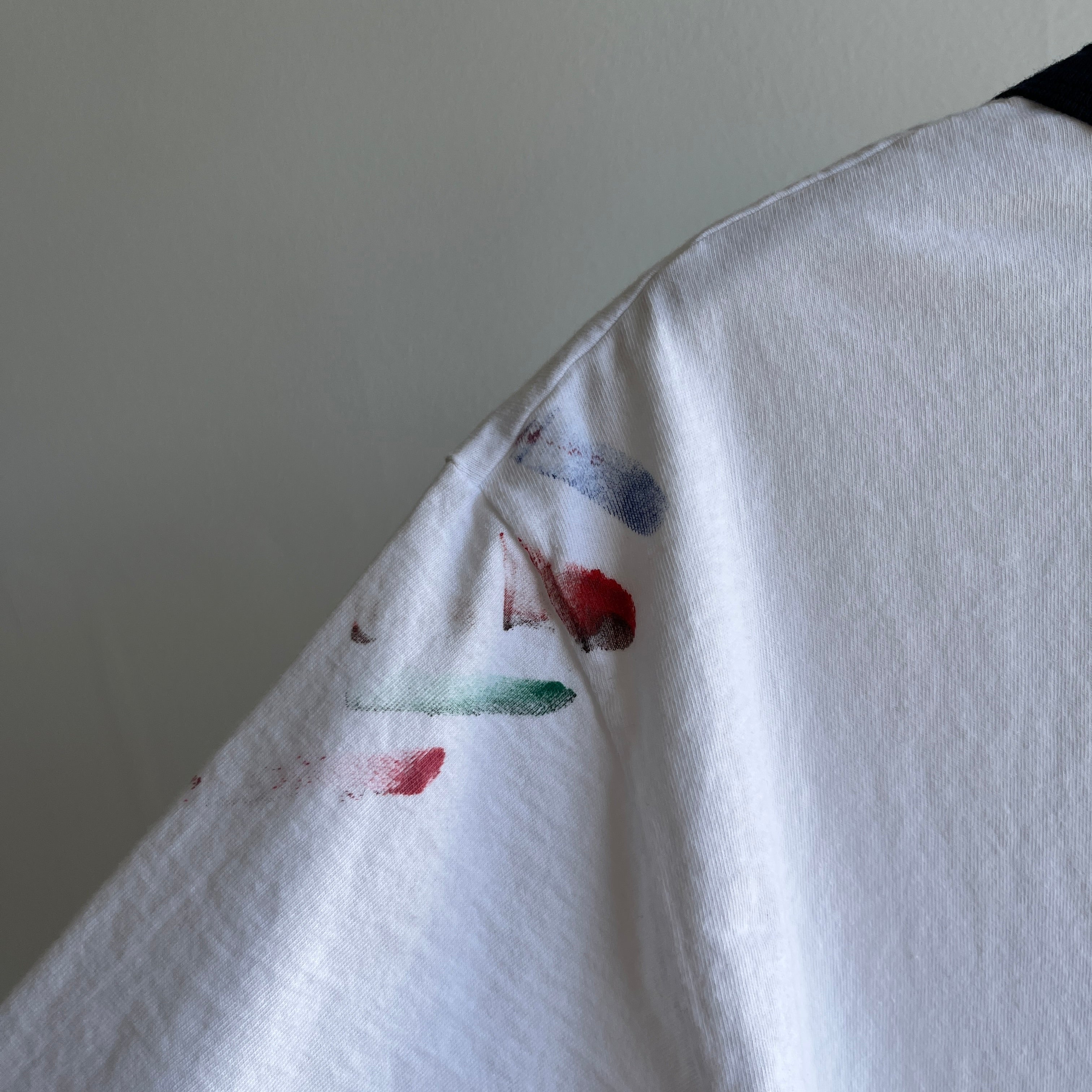 1990s Very Paint and Other Stained Ring Tee