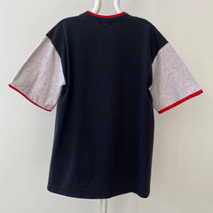 T-shirt teinté de peinture noire vierge des années 00