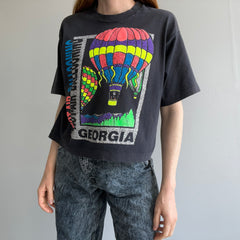 1980s Hot Air Ballooning Georgia Cropped T-Shirt