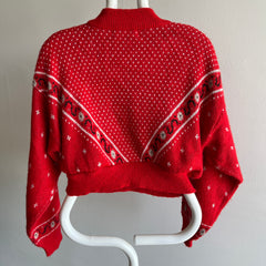 1970/80s Reworked Cropped Acrylic Sweater