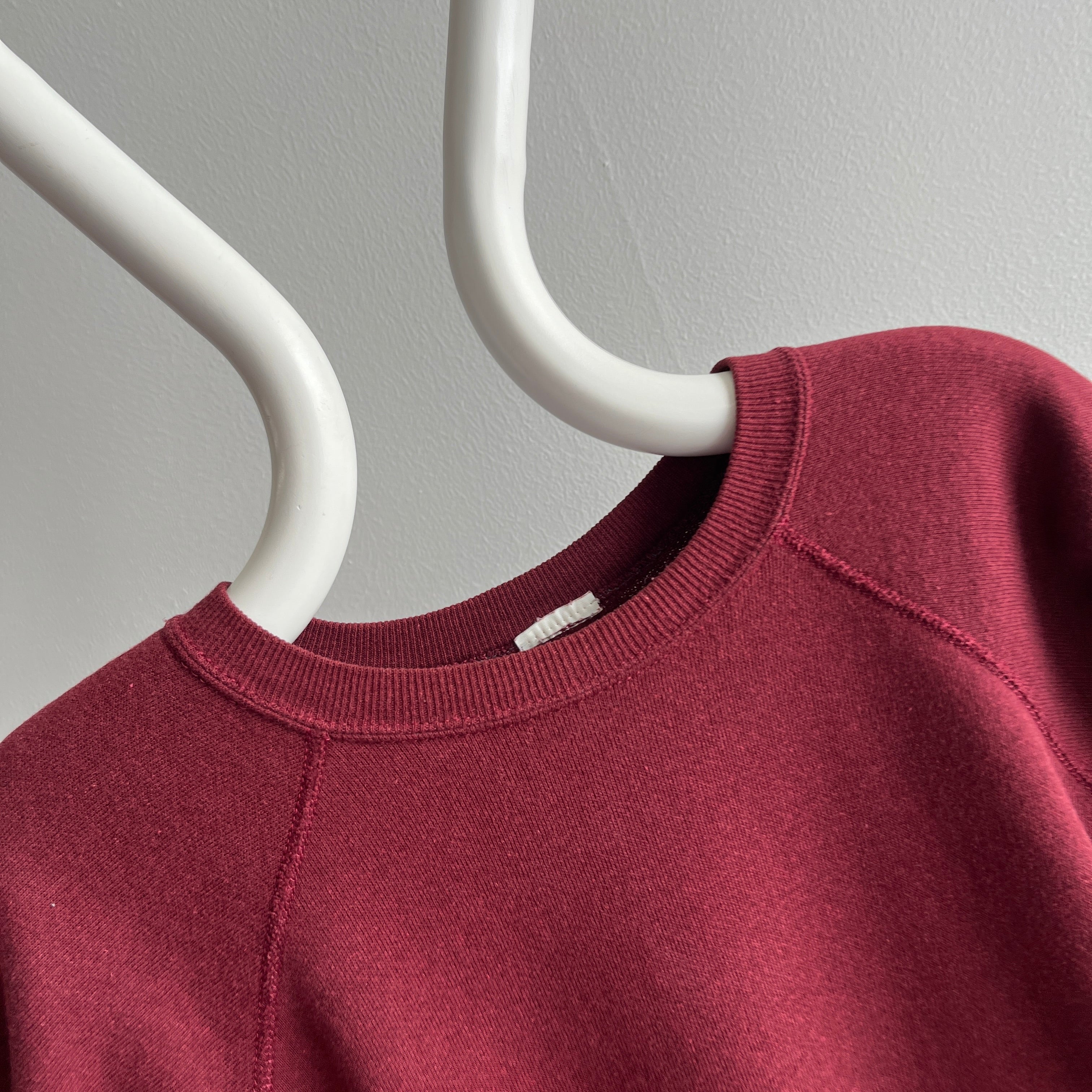 1980s Burgundy/Wine Raglan Sweatshirt