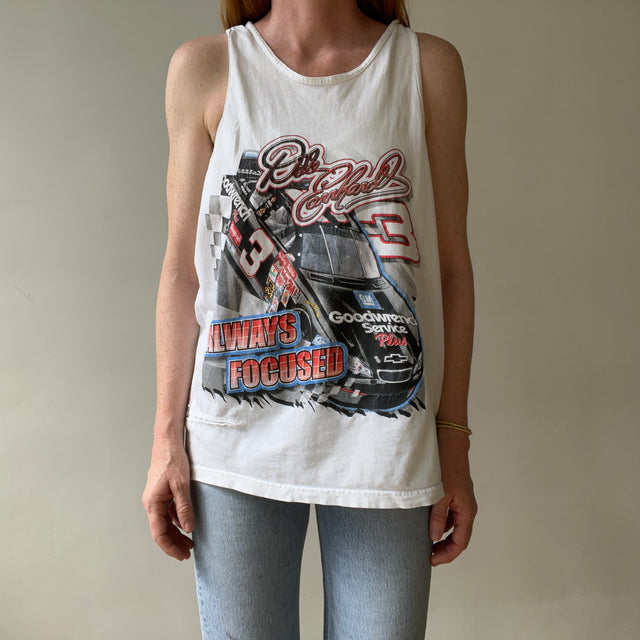 1998ish Dale Earnhardt front and back Trashed and Mended Tank Top