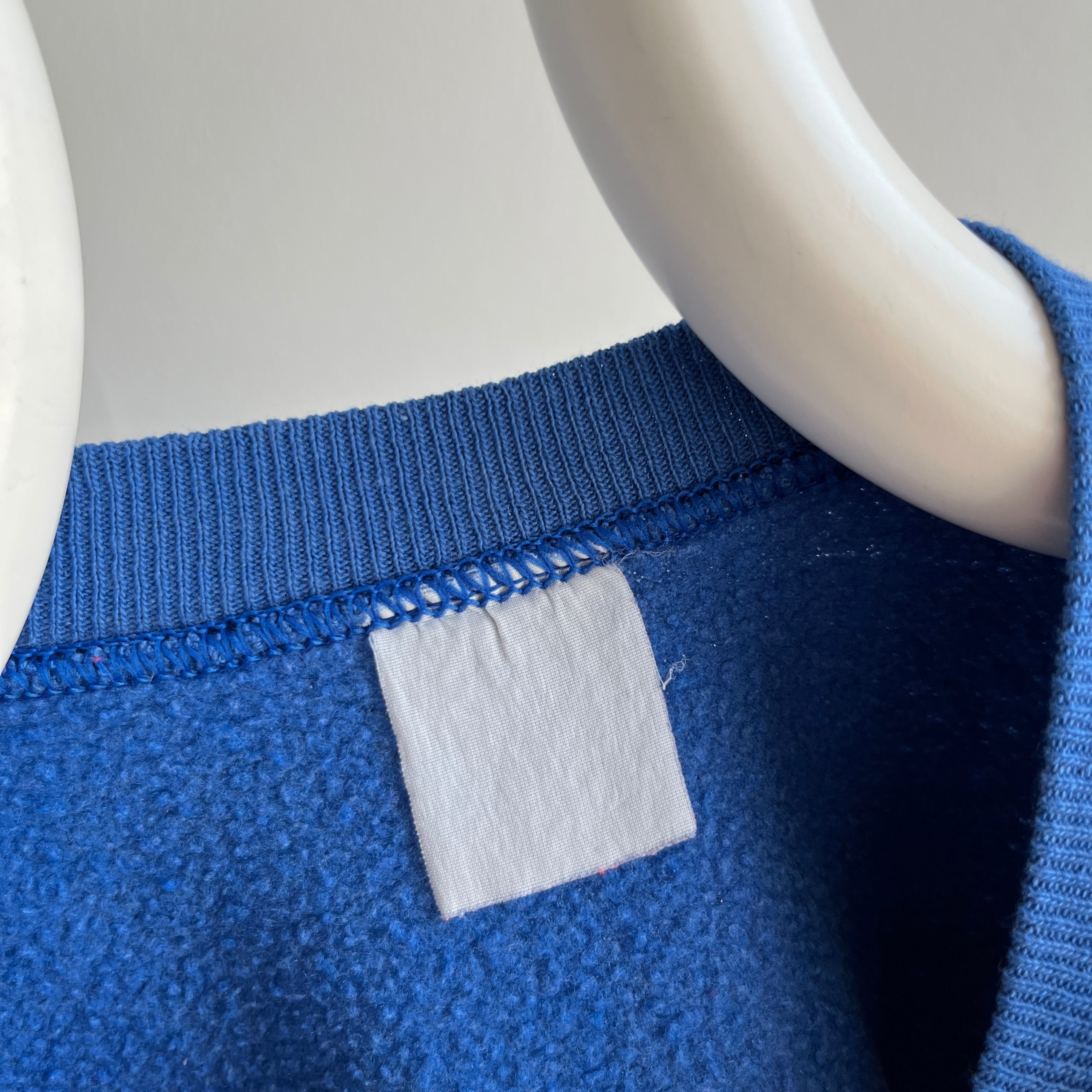 1980s Blank Blue Raglan - Soft and Wonderful