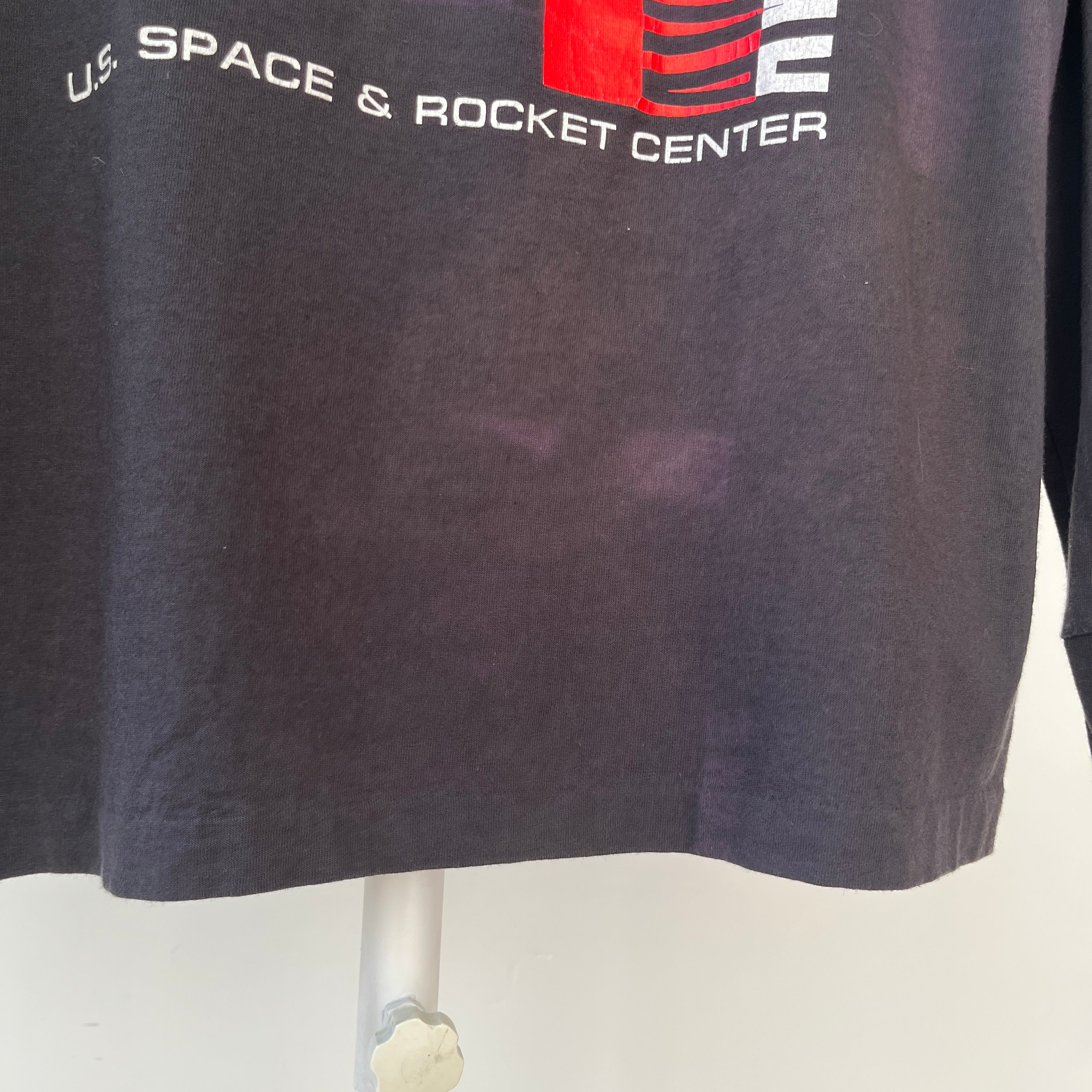 1980s U.S. Space and Rocket Center Mock Neck Long Sleeve Shirt