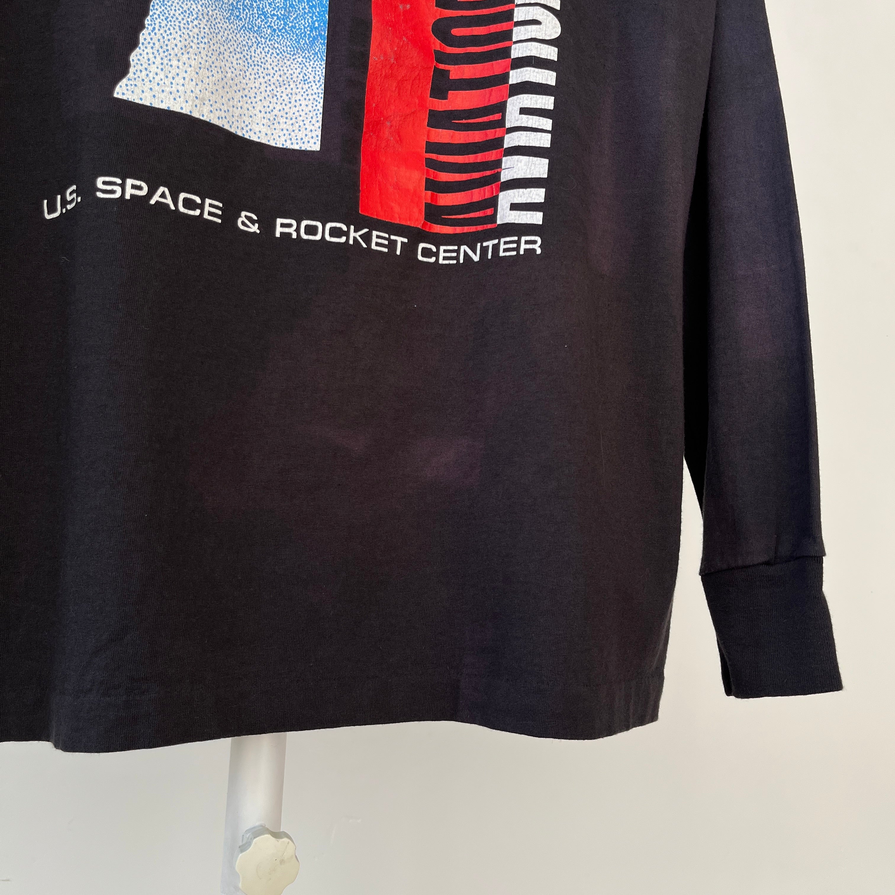 1980s U.S. Space and Rocket Center Mock Neck Long Sleeve Shirt