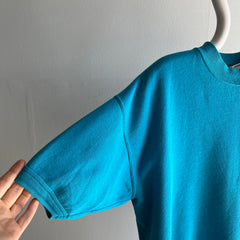 1990s Barely Worn Bright Blue Warm Up Sweatshirt