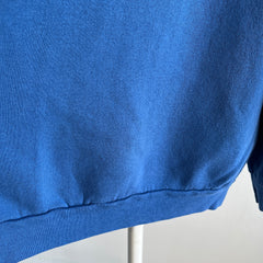 1980s Blank Blue Raglan - Soft and Wonderful