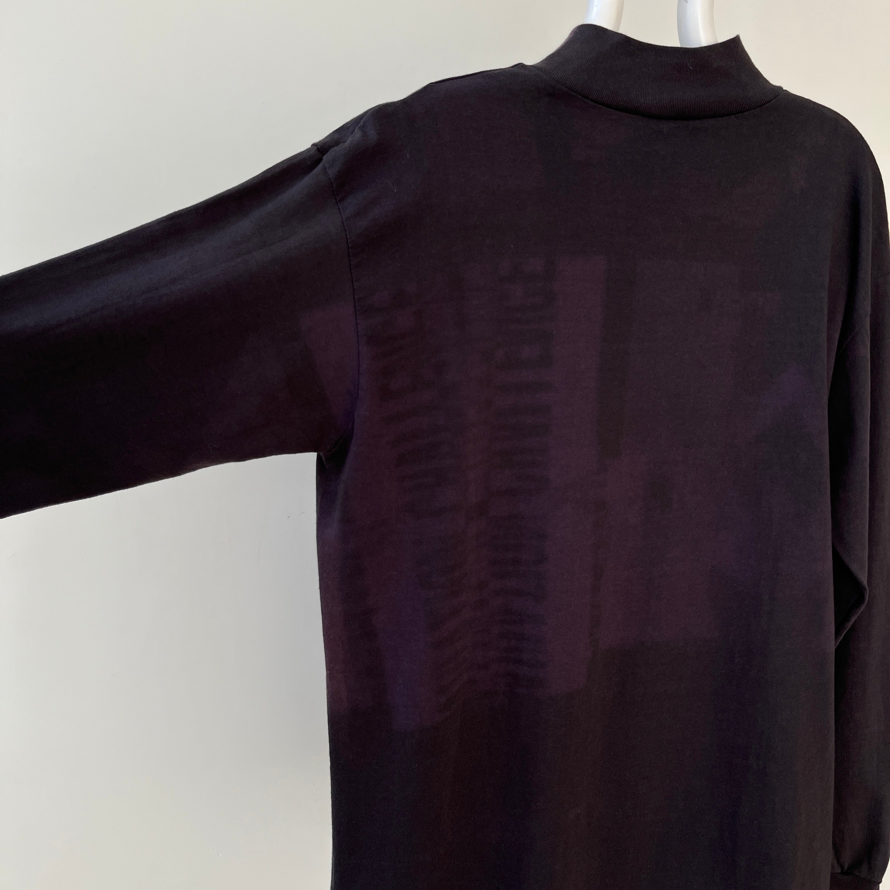 1980s U.S. Space and Rocket Center Mock Neck Long Sleeve Shirt