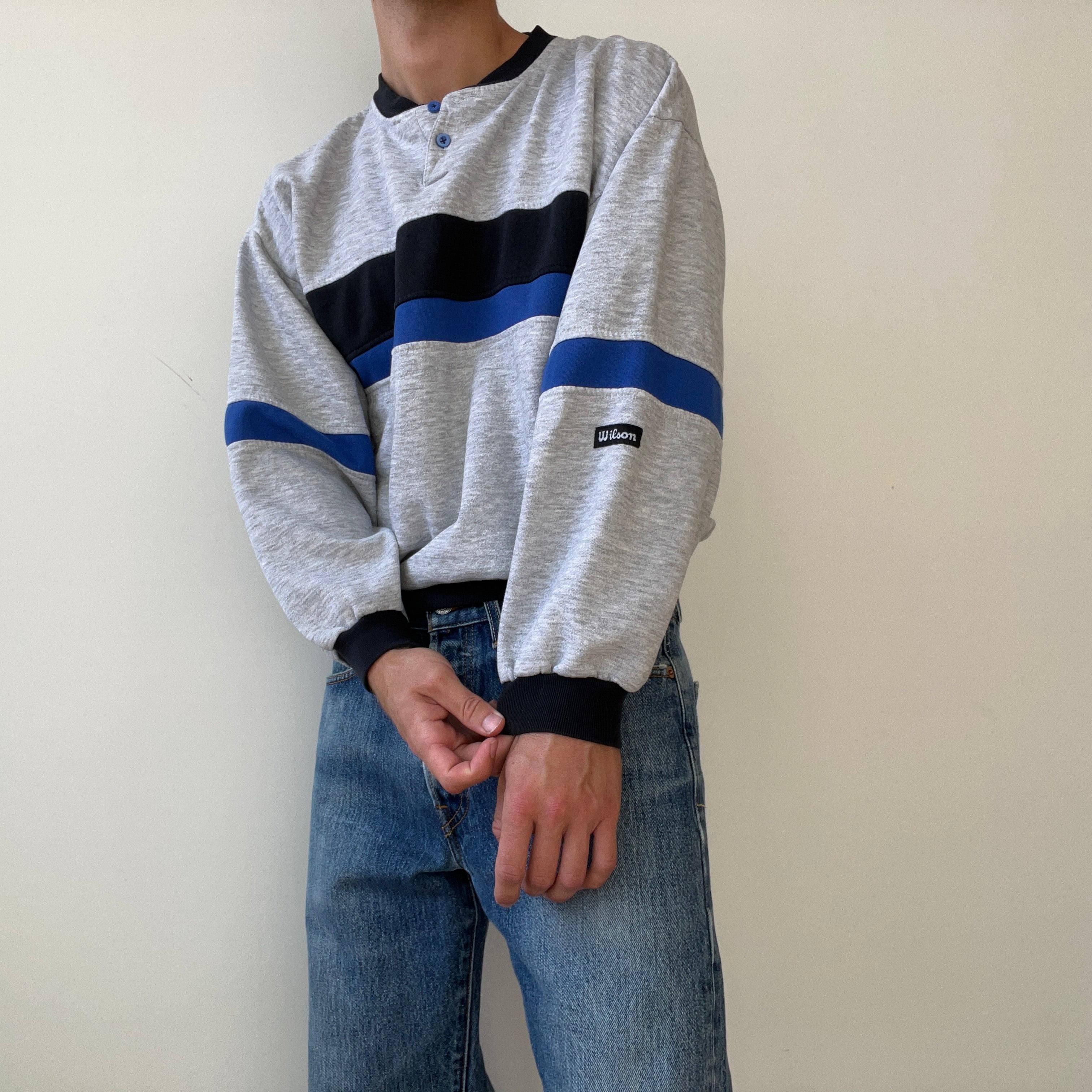 1980s Wilson Double Striped Sweatshirt