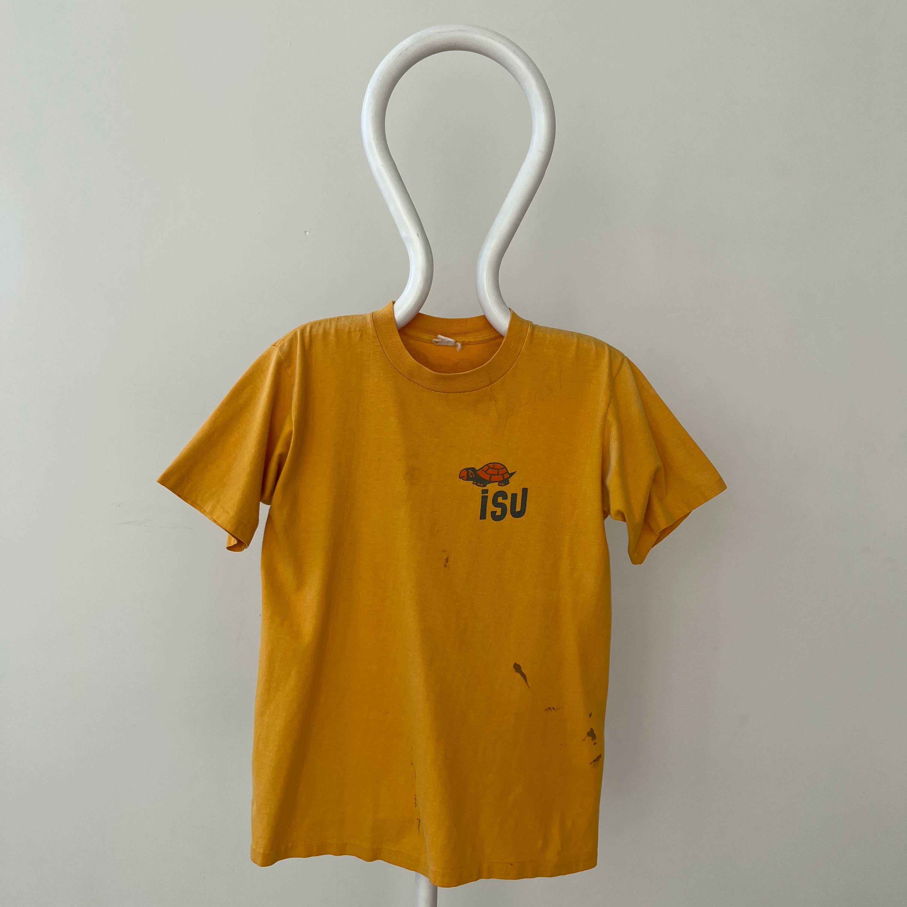 1970s Yellow Turtle Iowa State University T Shirt