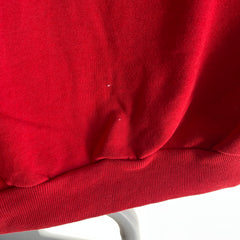 1980s Blank Lipstick Red Zip Up Hoodie - Swoooon